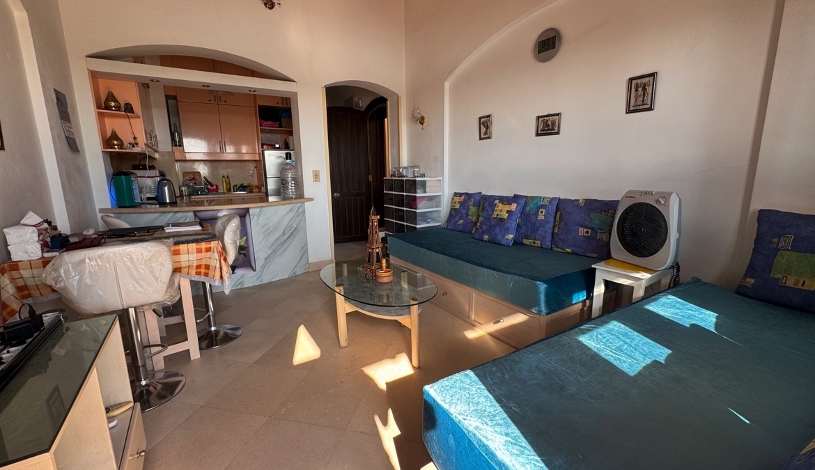 Furnished living area in one bedroom El Gouna apartment