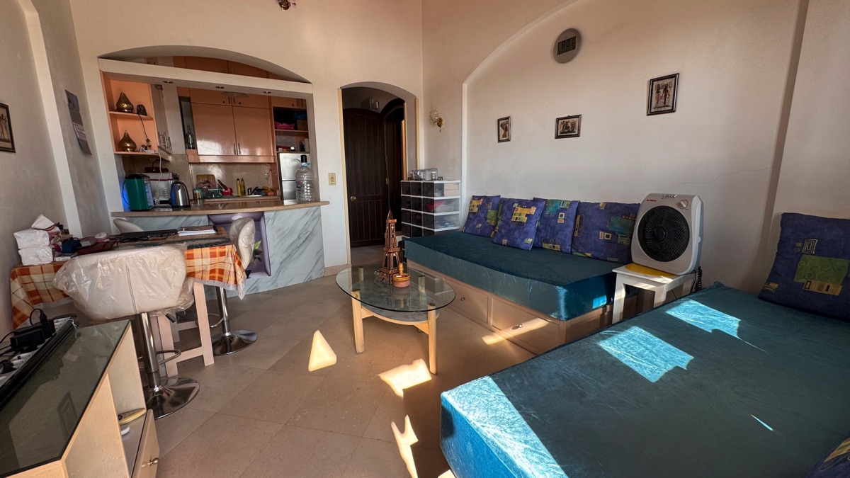 Furnished living area in one bedroom El Gouna apartment