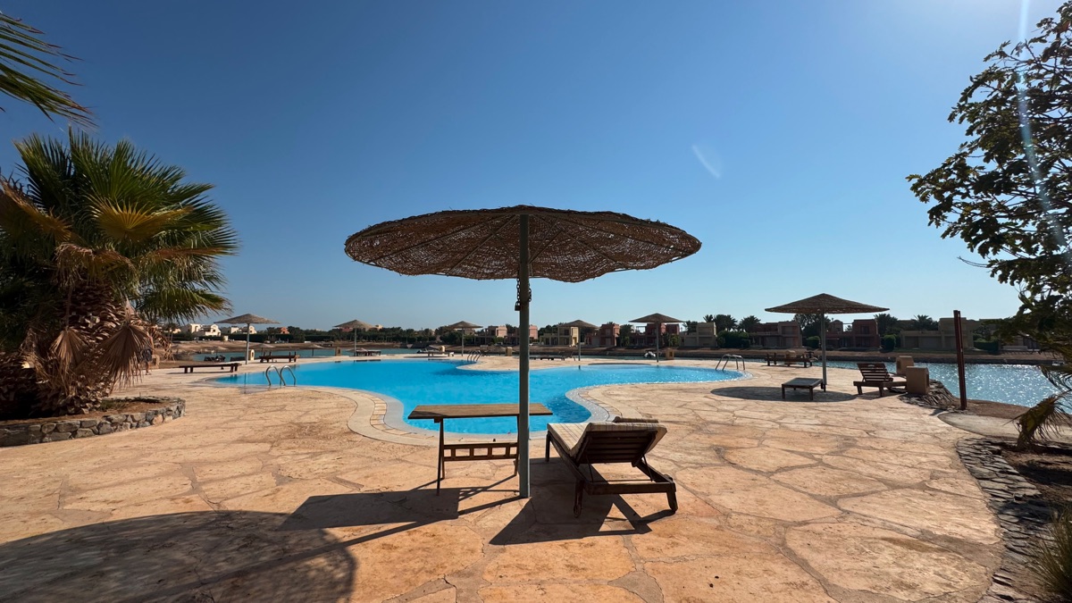 Swimming pool beside West Golf El Gouna apartment