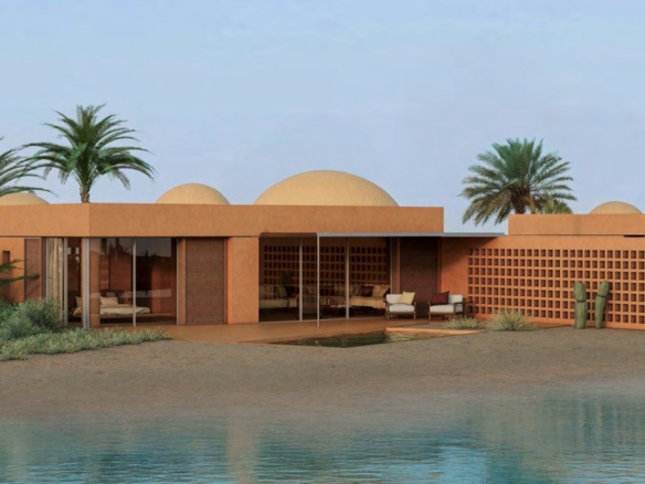 3 bed villa in Tuban Islands lagoon-facing exterior