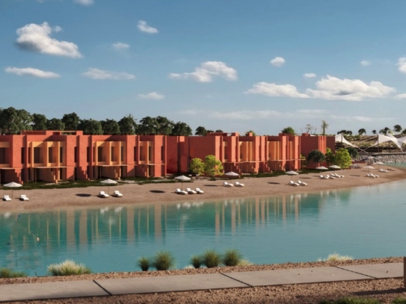Tuban apartments for sale – waterfront apartment community render