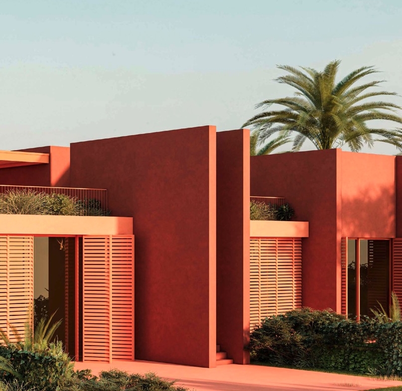 SIBA Skybound Townhomes – entrance and facade illustration