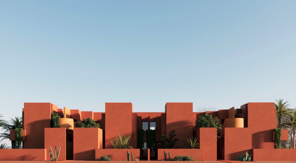 Tuban apartment collection – entrance elevation render Tuban apartment collection – entrance elevation render