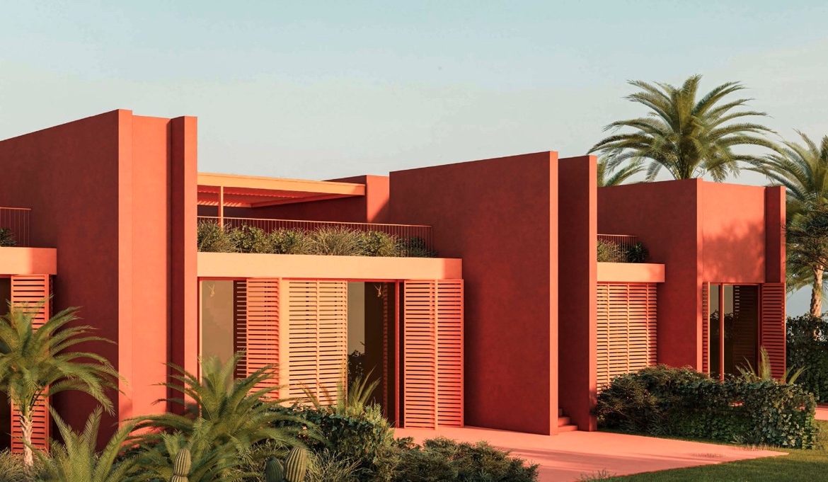 SIBA El Gouna townhouses – corner home exterior detail