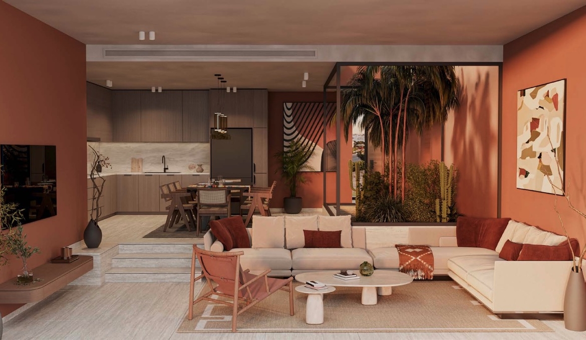 SIBA Skybound townhouse – illustrative living and dining interior