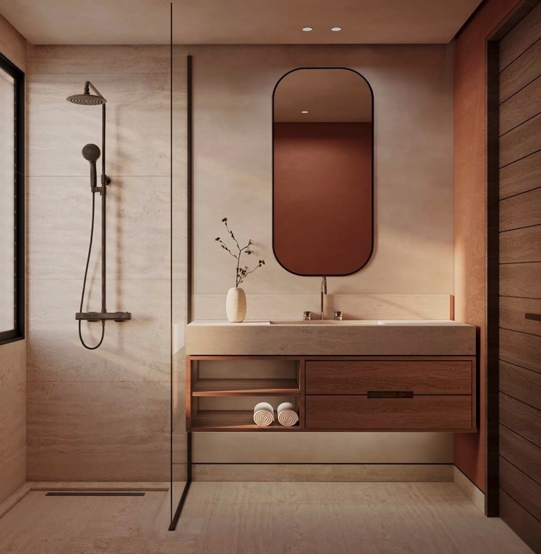 SIBA Skybound townhouse – illustrative master bathroom