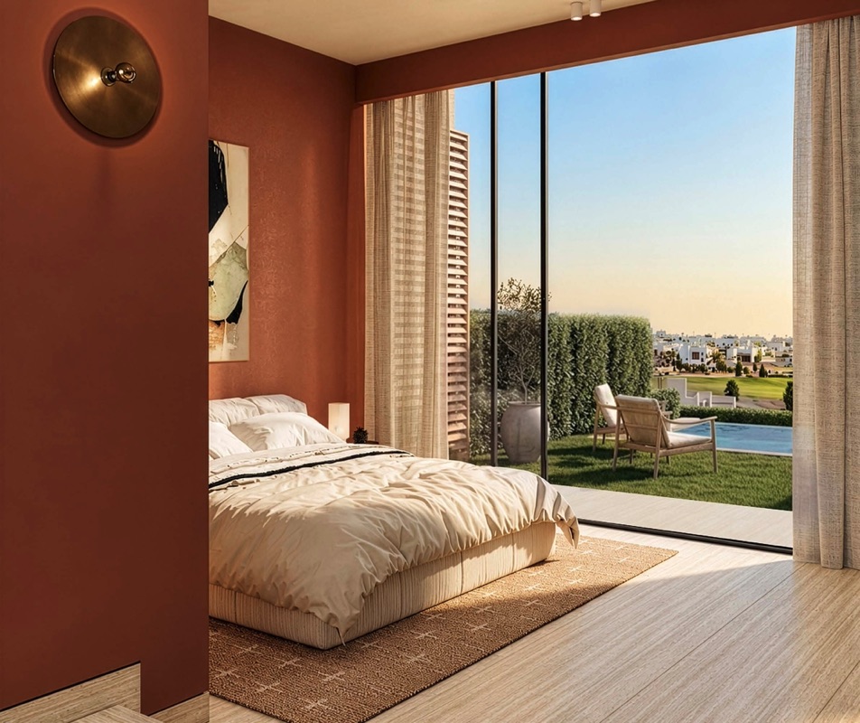 SIBA El Gouna townhouses – illustrative master bedroom
