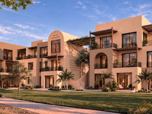 najan el gouna studio courtyard apartments and landscaped gardens rendering