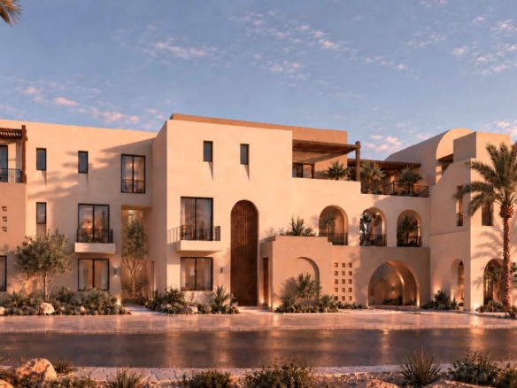 najan el gouna apartments sandy pools and low-rise homes rendering