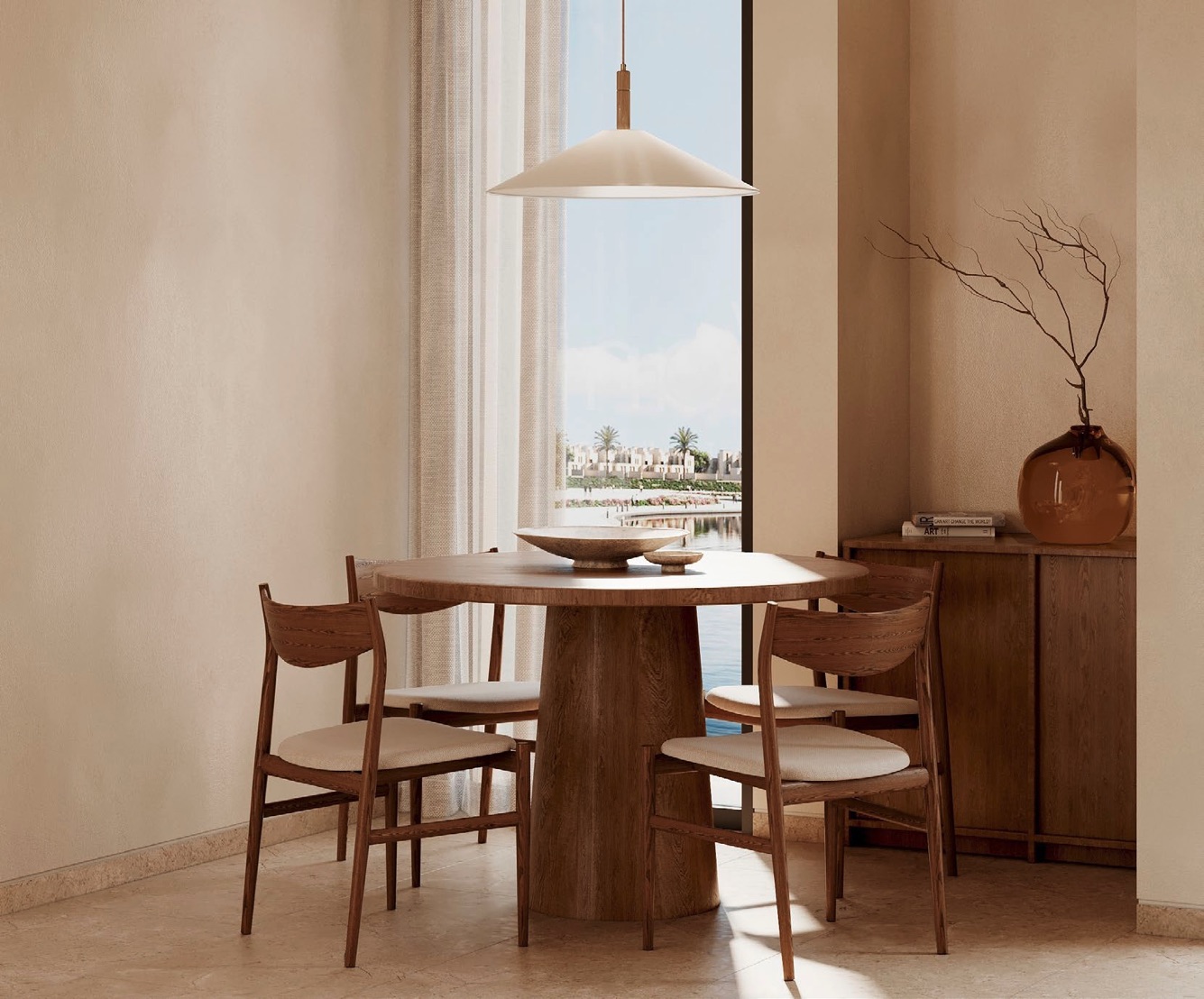 Tuban apartments – illustrative dining space beside window Tuban apartments – illustrative dining space beside window