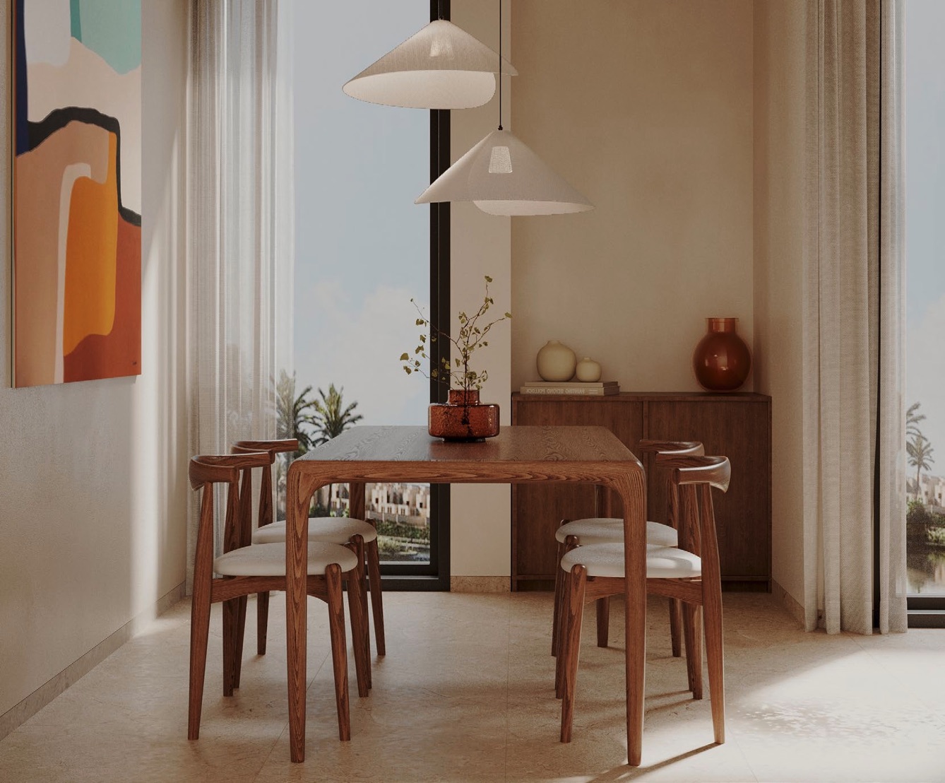 Tuban apartments – illustrative dining room interior Tuban apartments – illustrative dining room interior