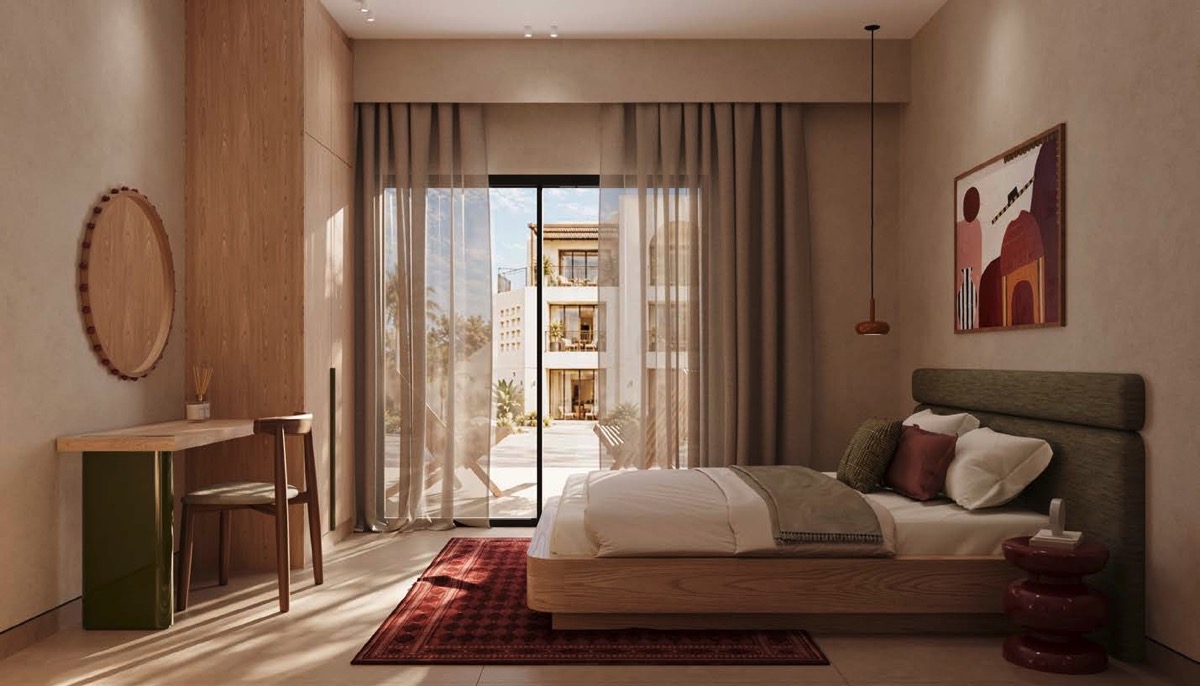 Najan El Gouna bedroom with terrace access rendering